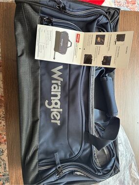 Wrangler Navy Blue and Black Men's Travel Duffel Bag